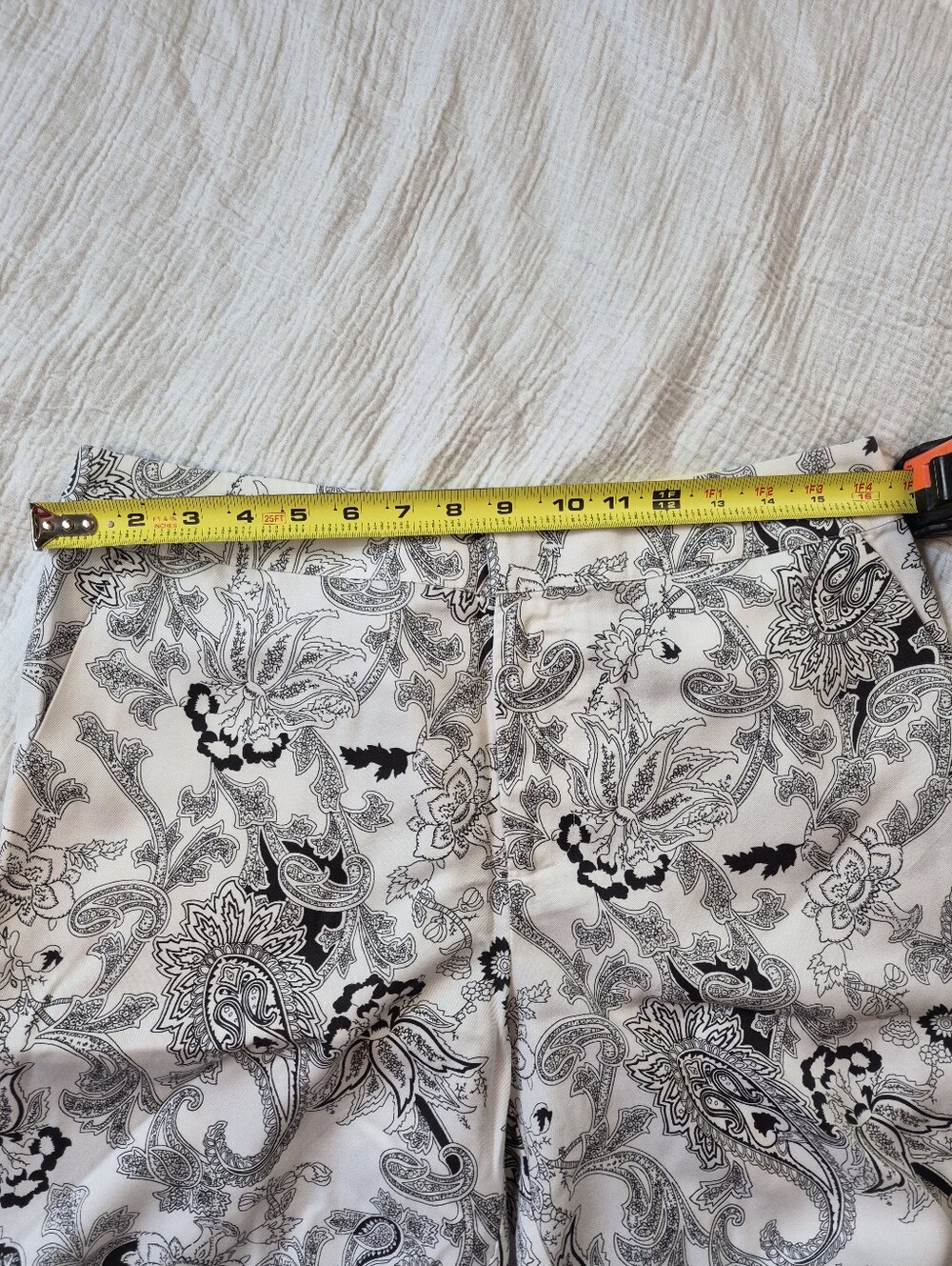 NWT Soft Surroundings Black and White Paisley Palazzo Pants, Size 10/12 (Med.) - Picture 10 of 13